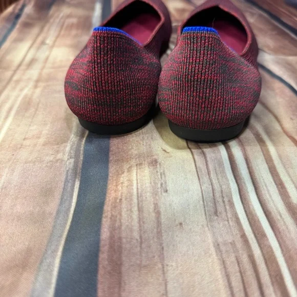 Rothy’s Burgundy The Point Women’s Slip On Flat Shoes size W8 - Picture 3 of 6
